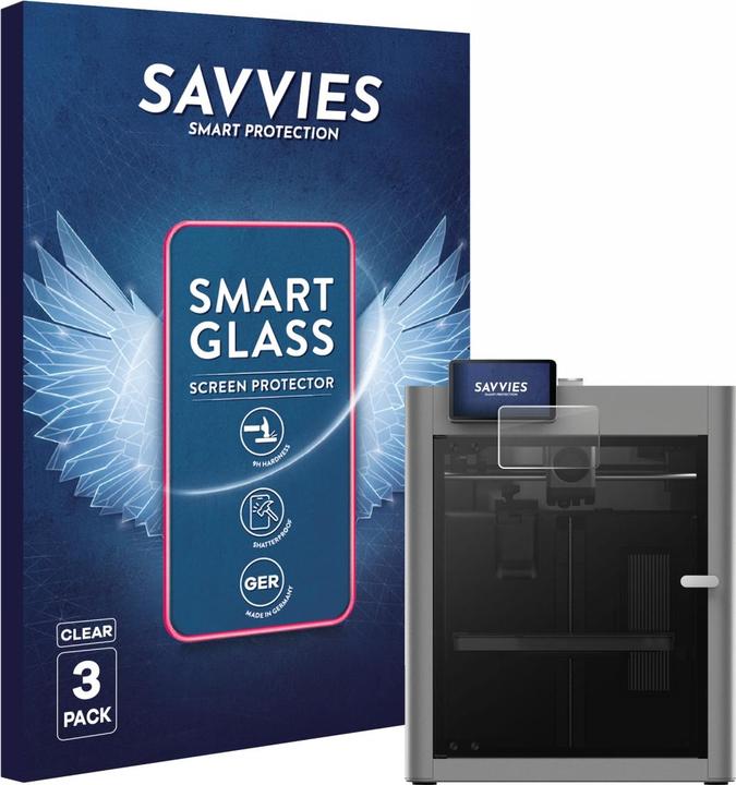 Image du produit Savvies 3x Smart Glass – Hybrid Glass Protection écran verre 9H pour Bambu Lab P2S 3D Printer