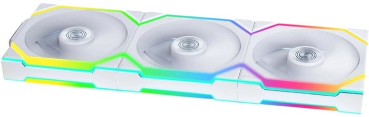 Actual product image Lian-Li UNI FAN SL Wireless ARGB PWM fan, 3-pack incl. controller - reverse blade, 120 mm, white (120 mm, 3 x)