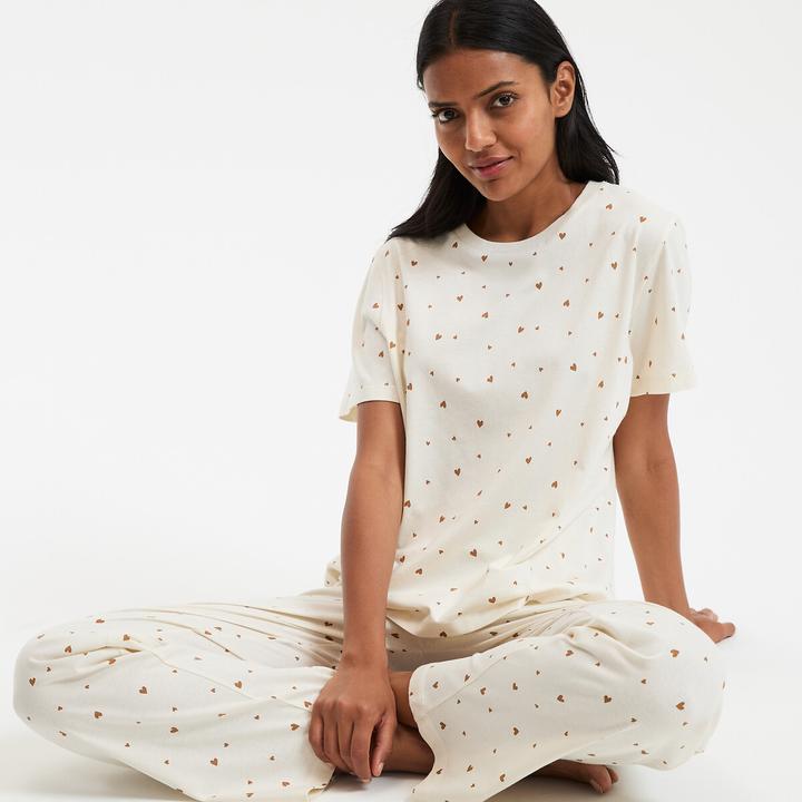 La Redoute Collections Pyjama mit Herzchen-Print