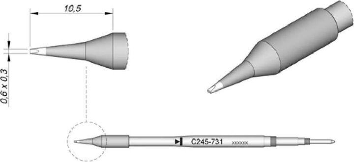 Actual product image JBC Soldering tip (Heating unit)