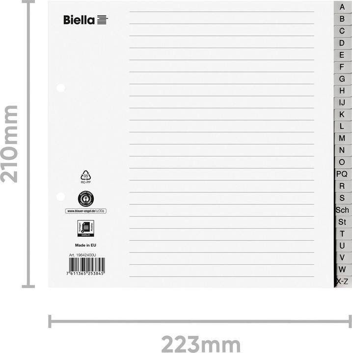 Actual product image Biella Partially covered PP register