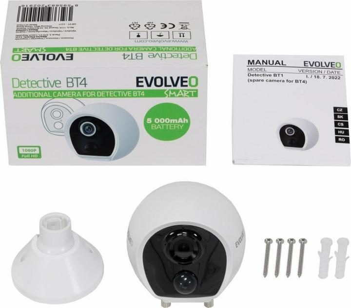 Image du produit Evolveo Detective BT4 SMART - přídavná camera (1920 x 1080 Pixels)