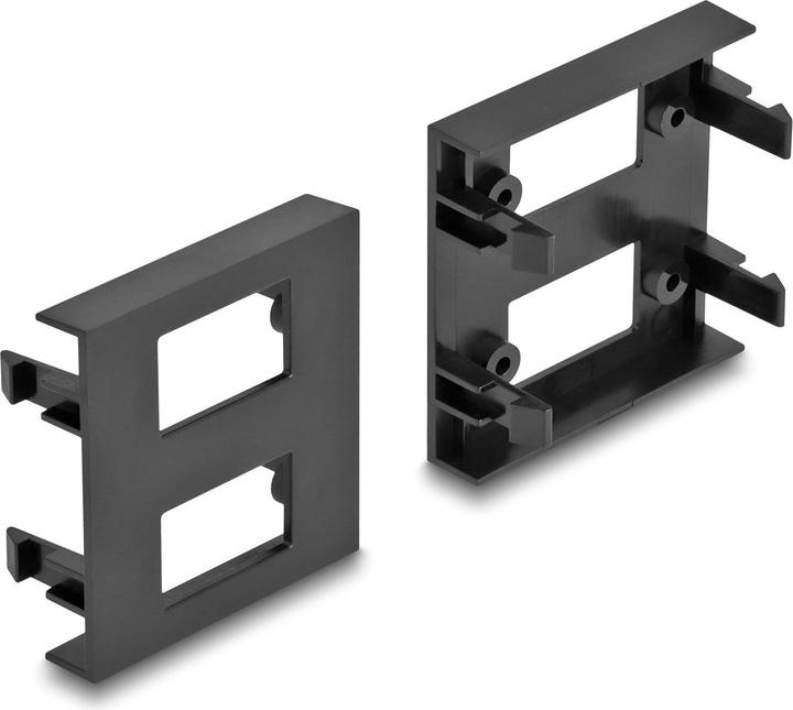 Immagine prodotto Delock Copertura del modulo Easy 45 2 x ritaglio rettangolare 12,5 x 21,5 mm, 45 x 45 mm 5 pezzi nero