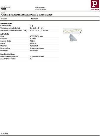 Image du produit Paulmann Cap d'extrémité du profil