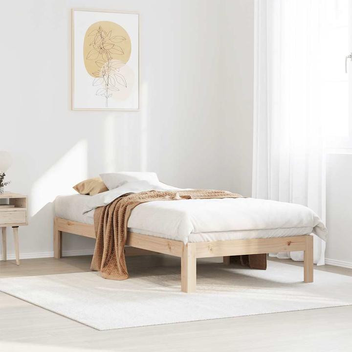 Actual product image vidaXL Solid wood bed (90 x 200 cm)