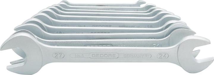 Actual product image Gedore 6-10 Double open-end spanner set 10 pieces 6-27 mm (10 mm, 11 mm, 12 mm, 13 mm, 14 mm, 15 mm, 16 mm, 17 mm, 18 mm, 19 mm, 20 mm, 21 mm, 22 mm, 23 mm, 24 mm, 25 mm, 26 mm, 27 mm, 6 mm, 7 mm, 8 mm, 9 mm)