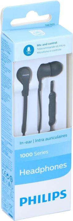 Produktbild Philips Kabelgebundene In-Ear-Kopfhörer, TAE1105BK (Keine Geräuschunterdrückung, Kabelgebunden)