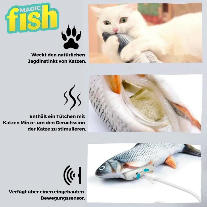 Immagine prodotto Best direct Magic Fish (Gatto di peluche)