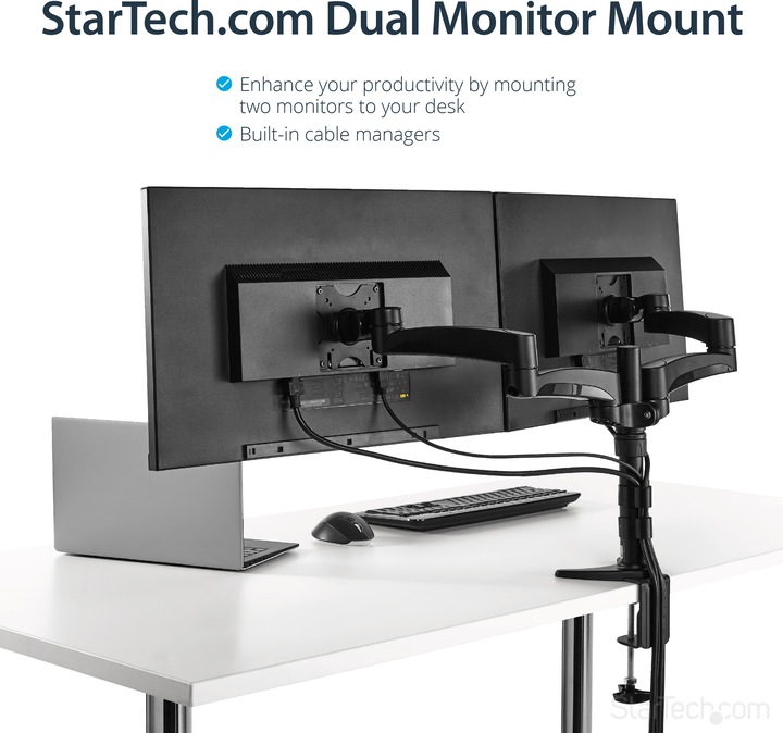 Produktbild StarTech Articulating Dual Monitor Arm (Tisch, 24")