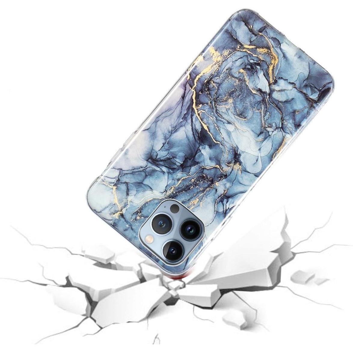 Thumbnail - König Design Schutz Handy Hülle für Apple iPhone 15 Pro Max Case Cover Marmor Bumper Etuis (Apple iPhone 15 Pro Max), Sm...