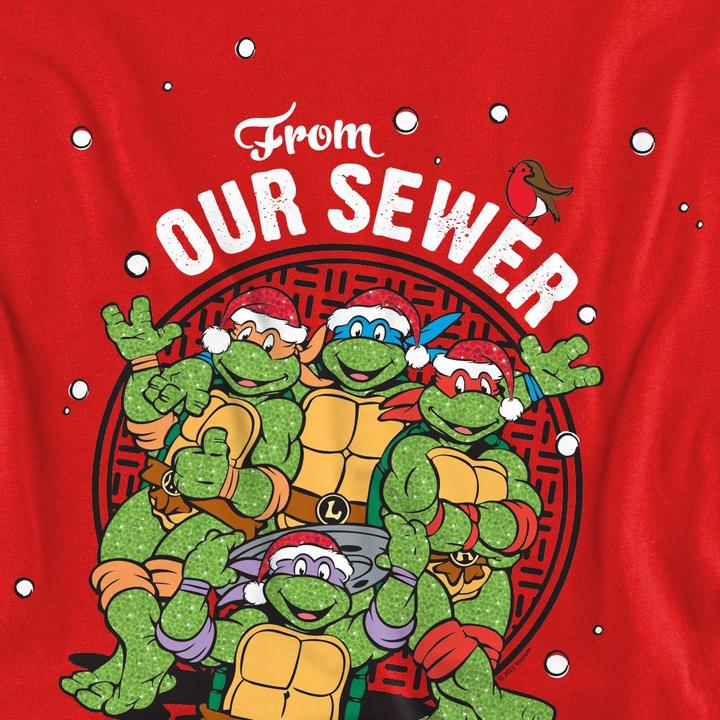 Immagine prodotto Teenage Mutant NT Merry Christmas From Our Sewer Felpa Adulto Unisex (S)