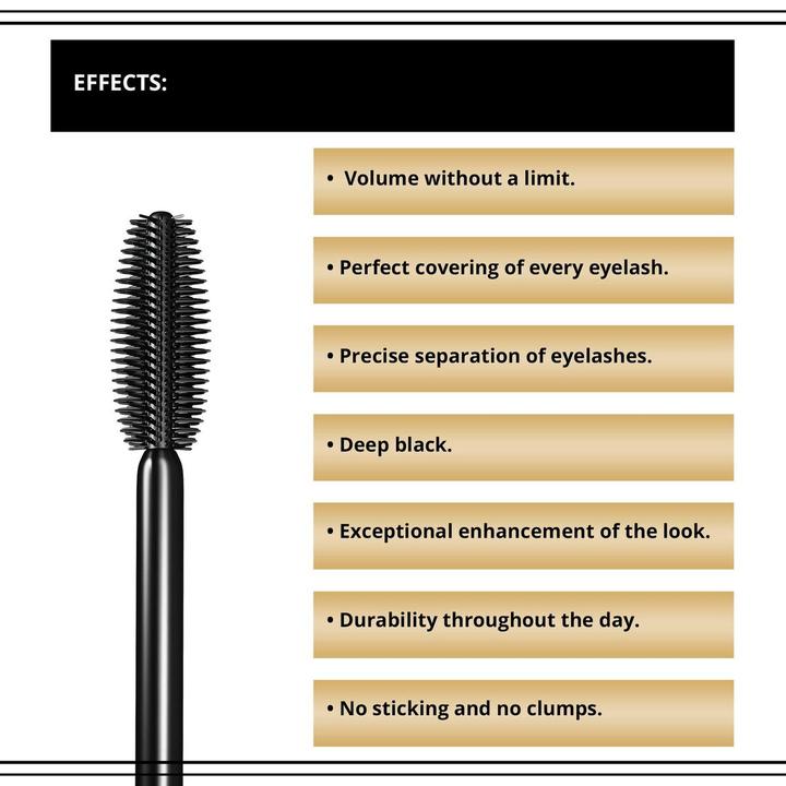 Actual product image Eveline Cosmetics Big Volume Mascara for maximum lash volume 11ml (Deep black)