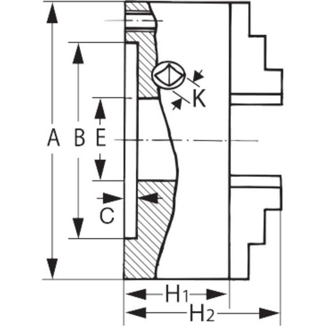 Thumbnail - Magni, Zubehör Maschine, Vierbacken-Drehfutter DURO-M 160/4 DIN 6350