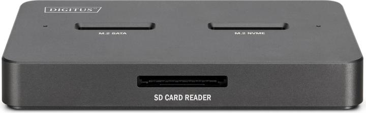 Actual product image Digitus M.2 NVMe + M.2 SATA SSD docking station with SD Express card reader, USB-C™