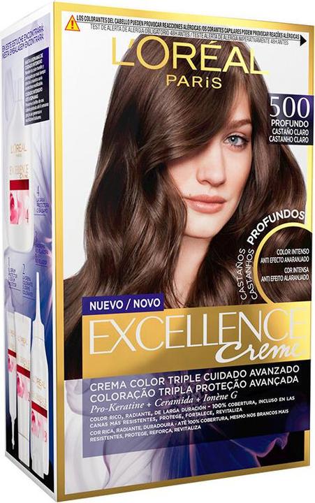 Actual product image L'Oréal Paris EXCELLENCE BRUNETTE ink #500-true light brown (#500-true light brown)