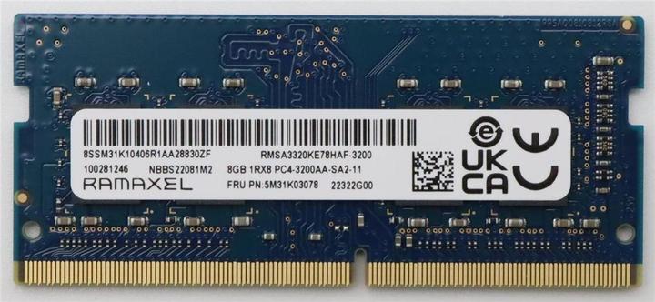 Produktbild Lenovo Memory (1 x 8GB, 3200 MHz, DDR4-RAM, SO-DIMM)