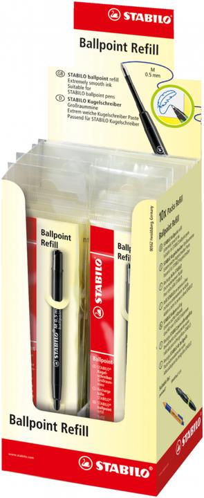 Image du produit STABILO Recharge de stylo à bille (Recharger, Noir, 0.50 mm)