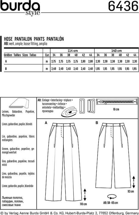 Produktbild Schnittmuster Hose