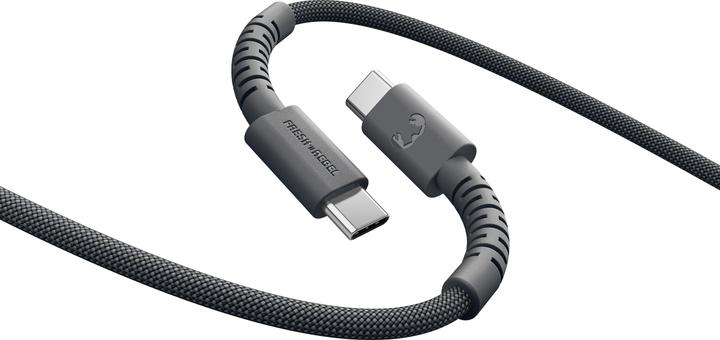 Image du produit Fresh'N Rebel Fresh 'n Rebel USB-C zu USB-C silicon geflochtenes Kabel "FlexWave" 70cm, Storm Grey (0.70 m, 60 W)