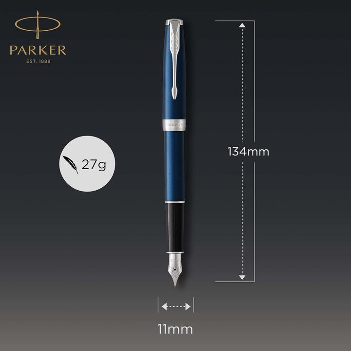 Actual product image Parker Pen Sonnet (Silver, Blue, 1 x)