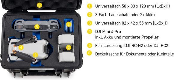 Actual product image B&W International Case type 2000 (Drone case, DJI Mini 4 Pro)