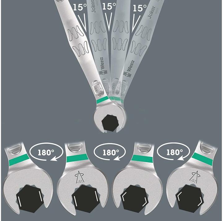 Actual product image Wera 6003 Joker 8 Imperial Set 1 (19 mm, 12 mm, 14 mm, 16 mm, 10 mm, 18 mm, 17 mm, 11 mm, 15 mm, 8 mm, 9 mm, 13 mm)