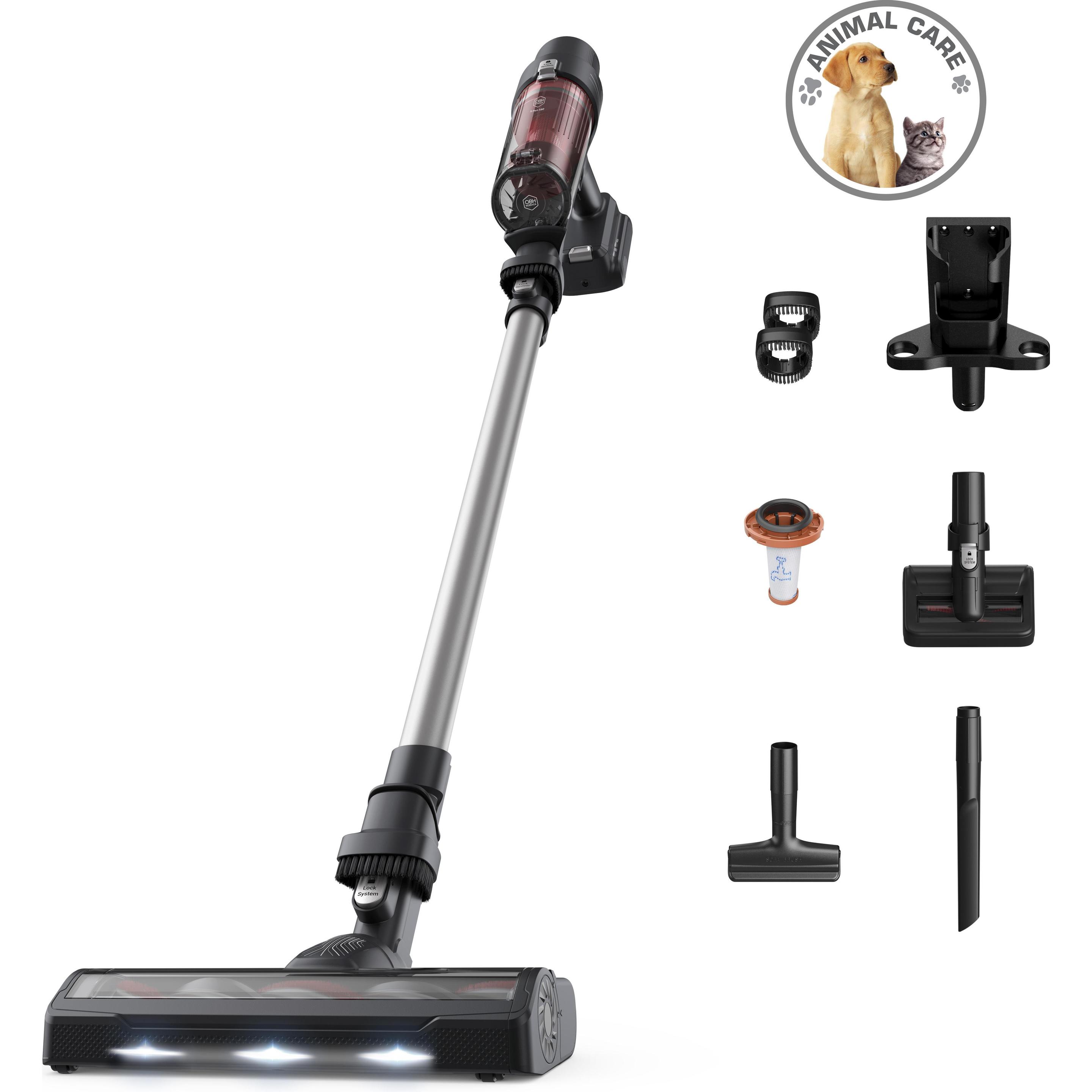 OBH Nordica X-Pert 7.60 Essential+ -varsi-imuri, musta/punainen, Staubsauger, Rot, Schwarz