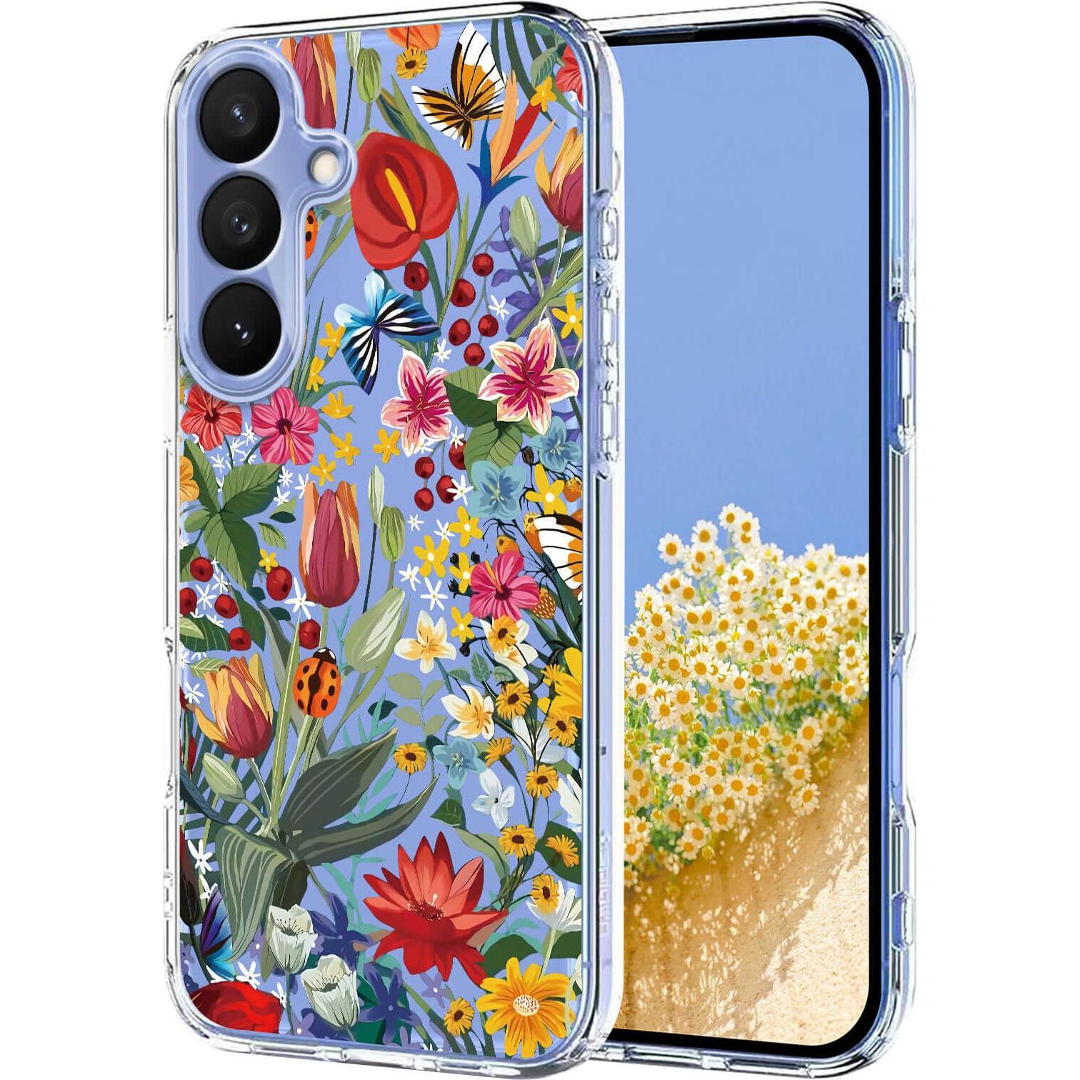 Cover-Discount Galaxy S26 - Silikon Gummi Hülle Blumen (Samsung Galaxy S26), Cover smartphone, Multicolore