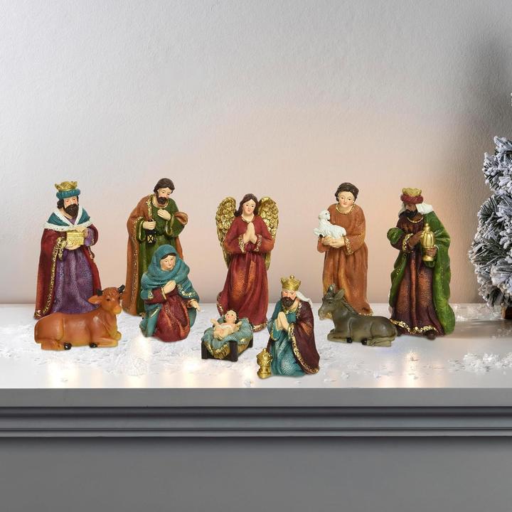 Image du produit Spetebo 10-teiliges Weihnachtskrippenfiguren-Set