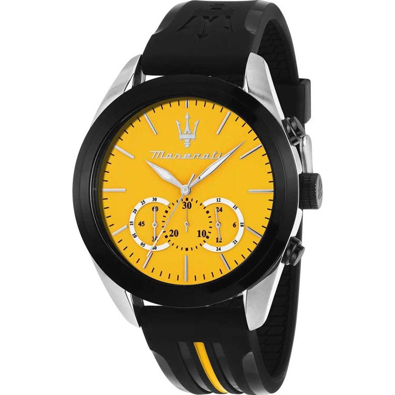 Maserati, Armbanduhr, Chronograph Traguardo, Silber, (Chronograph, 45 mm)