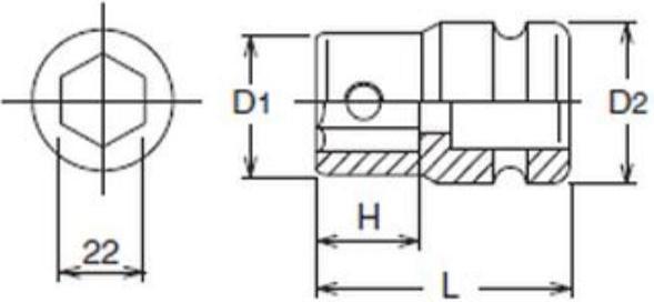 Productafbeelding Koken Bithouder (22 mm)