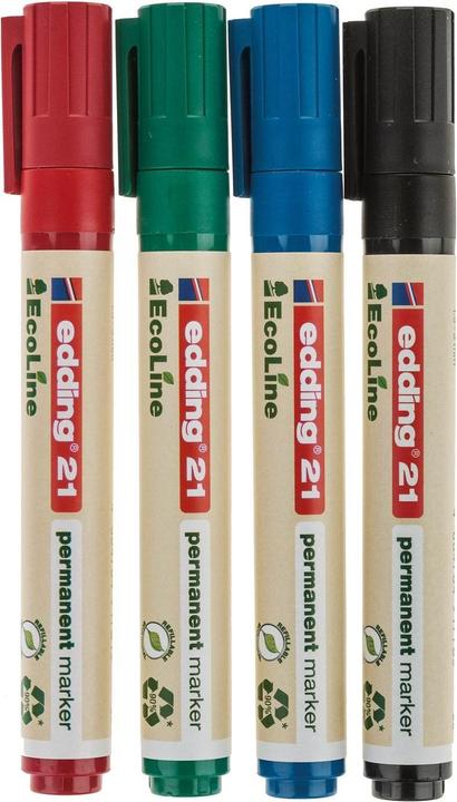 Actual product image Edding Permanent marker 21 (Multicoloured, 3 mm, 4 x)