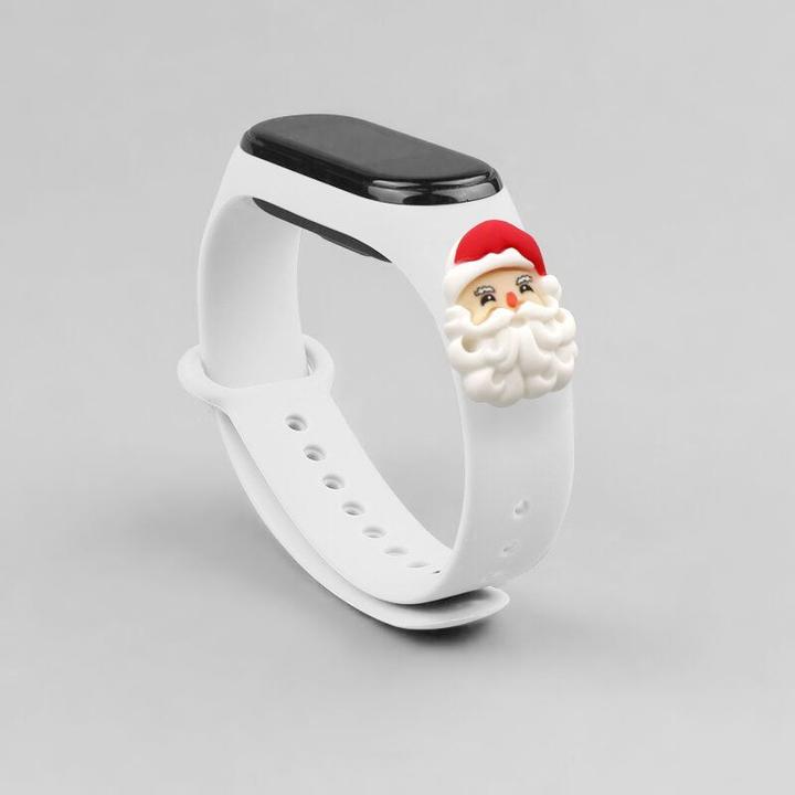 Immagine prodotto Hurtel Cinturino Natale Cinturino per Xiaomi Mi Band 4 / Mi Band 3 Cinturino in silicone natalizio Braccial (In plastica)