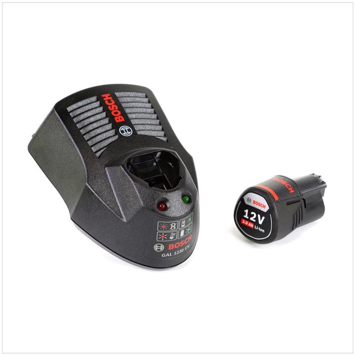 Actual product image Bosch Professional GLI 12V-300 Battery lamp + 1x GBA 12 V 3.0 Ah battery + GAL 1230 charger (300 lm)
