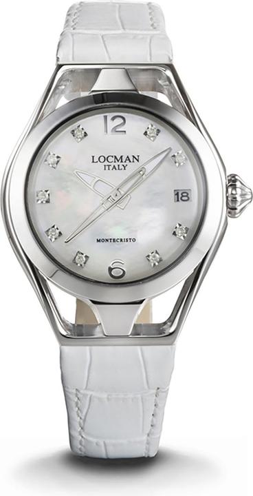 Image du produit Locman Italy Montre dame Montecristo Lady blanche avec diamants env. 0,10 ct. Réf. 0526 (Montre analogique)