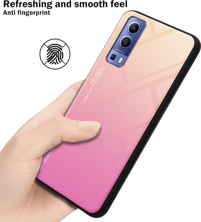 Actual product image Cadorabo TPU 2 colors glass envelope (Vivo Y72 5G, Vivo Y52s 5G)