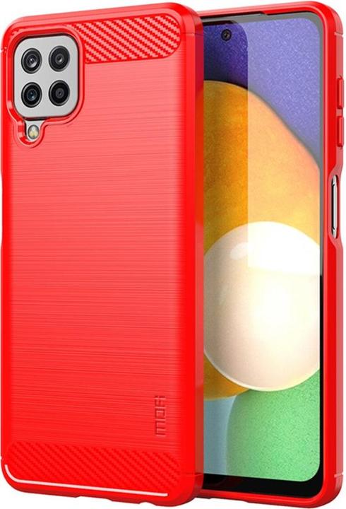 Actual product image Cover-Discount Galaxy A22 4G - metal carbon look hull red (Samsung Galaxy A22)