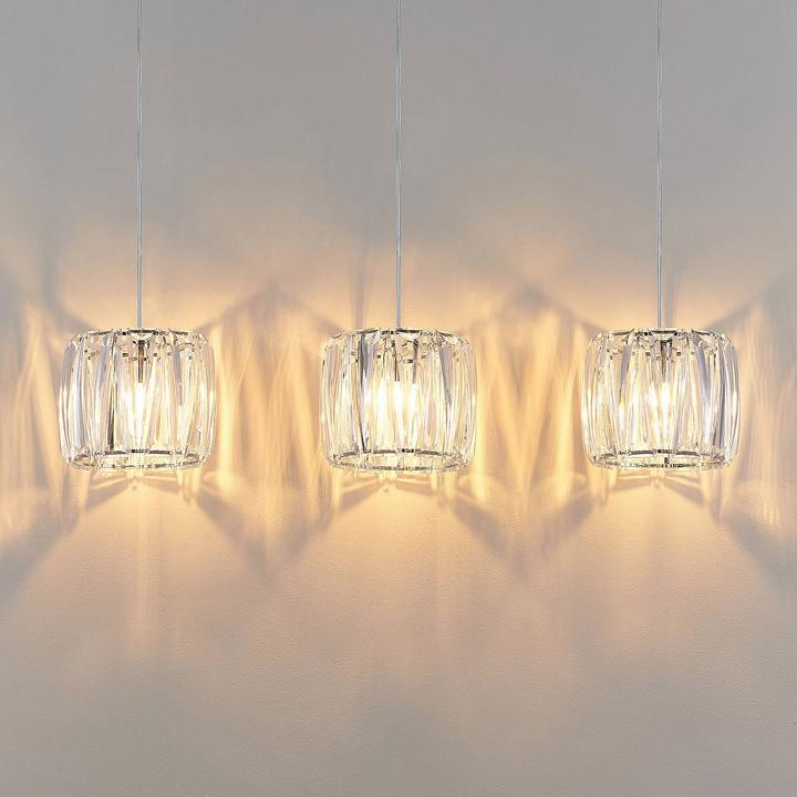 Produktbild Lindby Sofia Pendelleuchte Transparent/Chrome (E14)