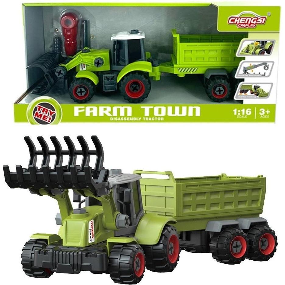 Askato Traktor mit Schaufel und Wendeanhänger