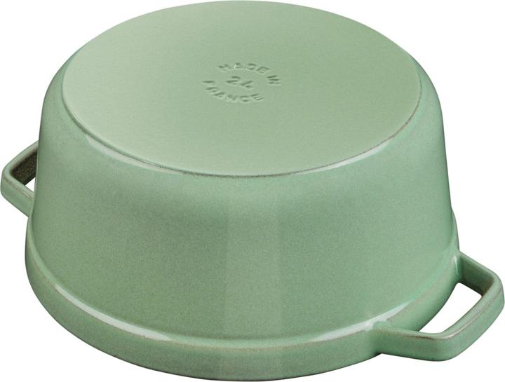 Productafbeelding Staub Cocotte 24 cm, rond, salie, gietijzer (24 cm, Braadpan + kasserol, Gietijzer)