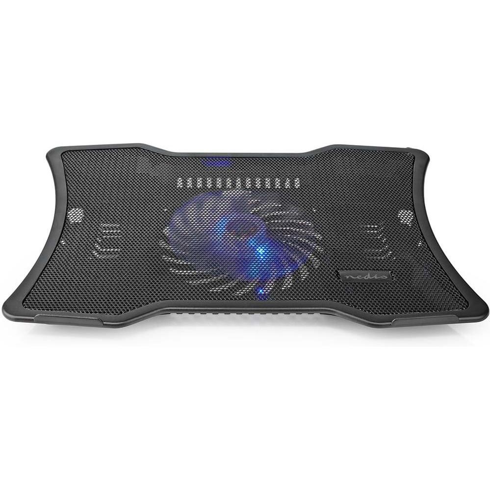 Nedis NBCR101BK Supporto per notebook 1 Alimentazione tramite USB Numero di angoli: 2 17 " 1500 rpm LED, Supporto per notebook, Nero