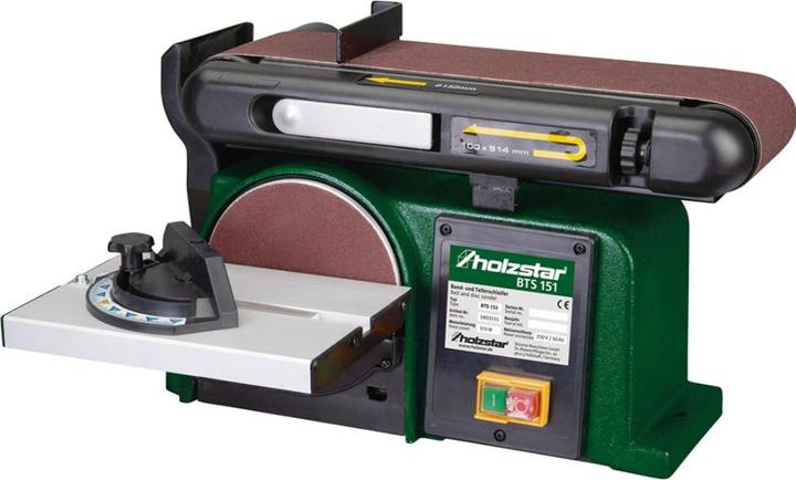 Produktbild Magni Holzstar Band- und Tellerschleifmaschine BTS151 (für Weichholz/Hartholz, kompaktes Maschinengehäuse (Bandschleifer, 370 W)