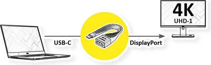Produktbild Roline Display Adapter, flex., TypC (13.80 cm)