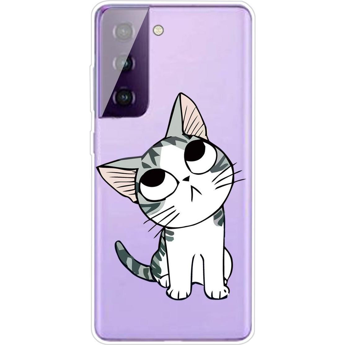 König Design Hülle Handy Schutz für Samsung Galaxy S21 Case Cover Tasche Etuis Transparent (Samsung Galaxy S21+), Smartp...