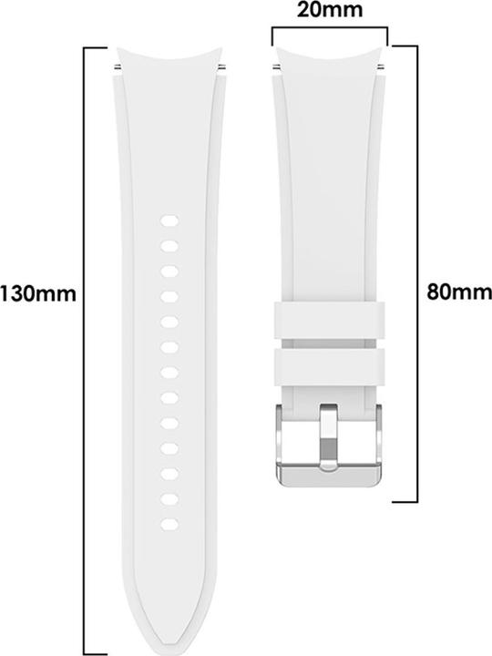 Produktbild König Design Sport Ersatz Armband für Samsung Galaxy Watch 4 Classic 46 mm Silikon Band Loop (Silikon)
