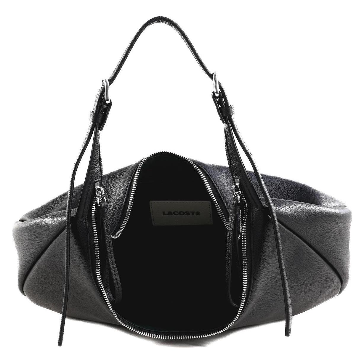 Lacoste, Damen, Handtasche, Hobo Bag, Schwarz