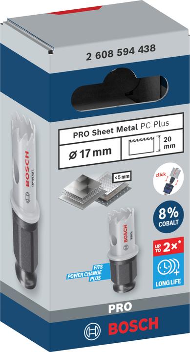 Produktbild Bosch Professional Zubehör PRO Sheet Metal PC Plus Lochsäge, 17 mm (17 Millimeter)