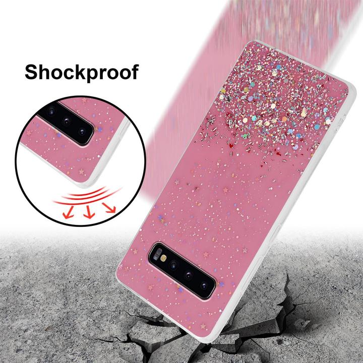 Actual product image Cadorabo TPU cover sparkling glitter (Samsung Galaxy S10)