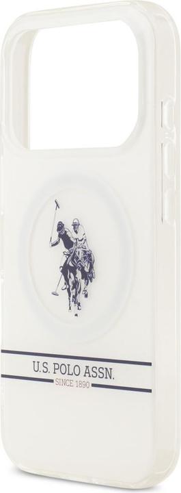 Productafbeelding U.S. Polo US Polo DH and Bottom Stripe Logo MagSafe Case for iPhone 17 Pro White (Apple iPhone 17 Pro)