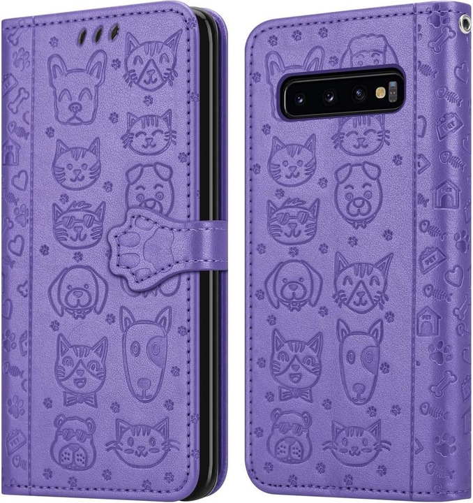 Actual product image Cadorabo Book Dogs & Cats Cover (Samsung Galaxy S10)
